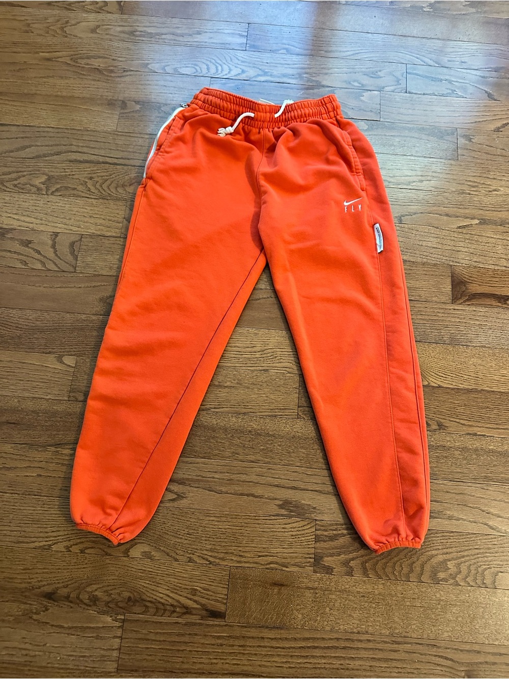 Nike Dri Fit Men’s Orange Standard Issue Swoosh Fly Jogger Pants Size Small